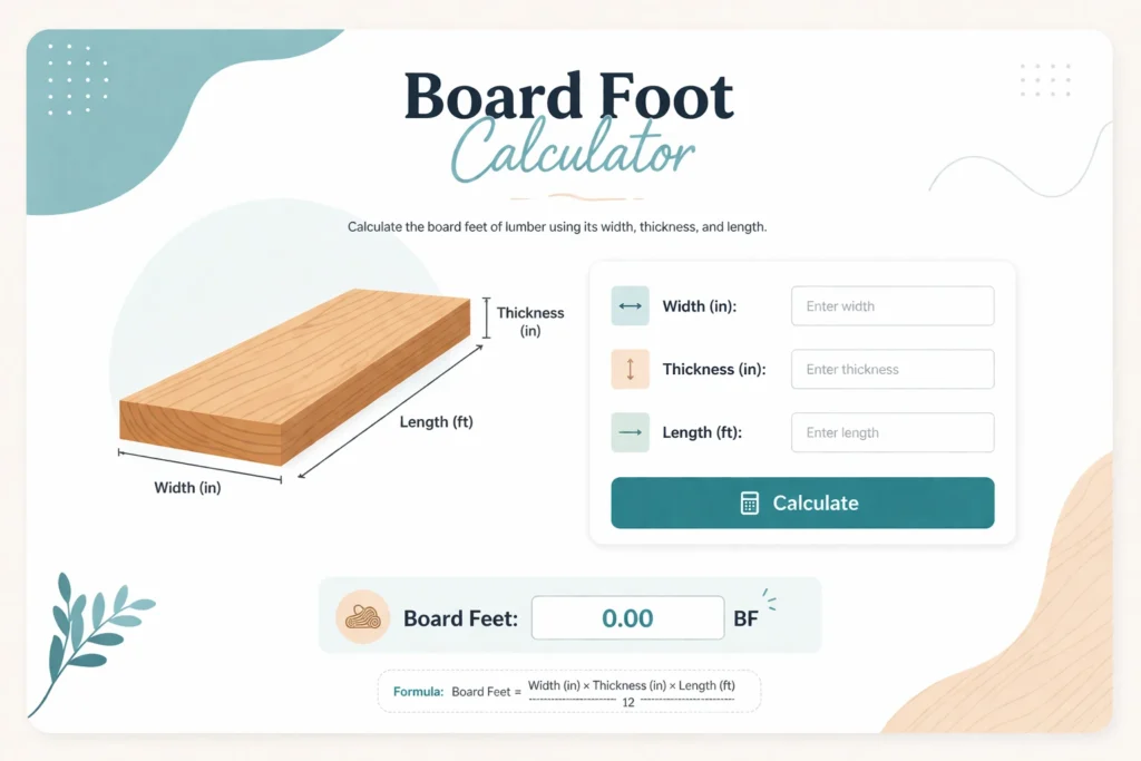 Board Foot Calculator 